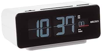 SEIKO デジタル電波クロック DL213K Amazon.co.jp: セイコークロック 置き時計 黒 本体サイズ:7.2